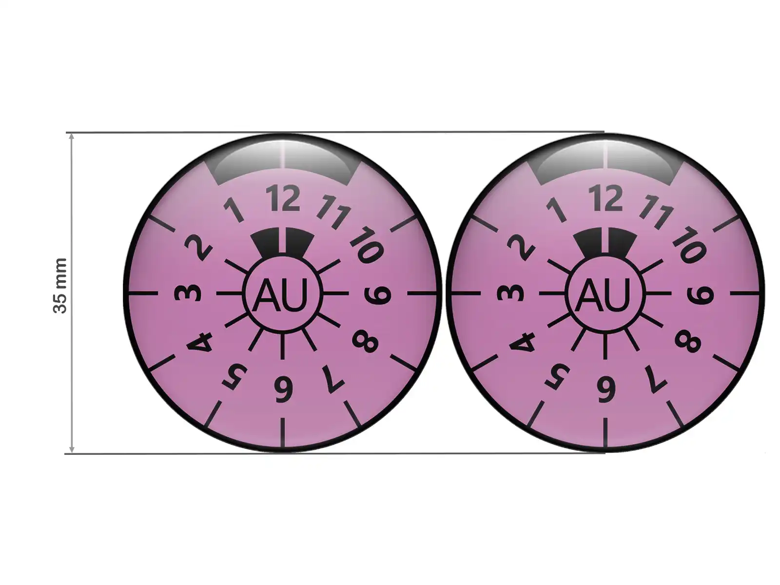TÜV Plaketten Abgasuntersuchung Nummernschild Pink